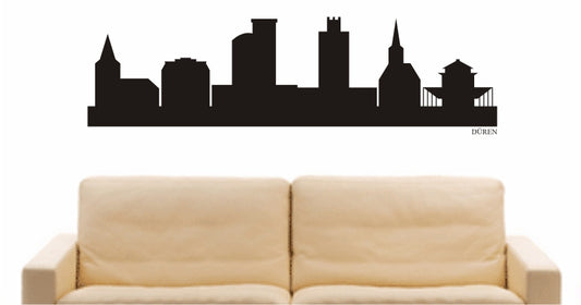 WANDTATTOO e753 Skyline Stadt - Düren (Deutschland) Design 1