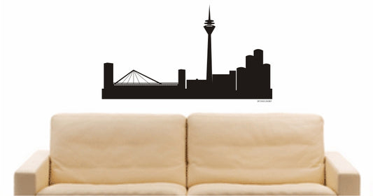 WANDTATTOO e754 Skyline Stadt - Düsseldorf (Deutschland) Design 1