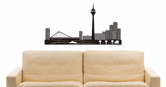 WANDTATTOO e754 Skyline Stadt - Düsseldorf (Deutschland) Design 2