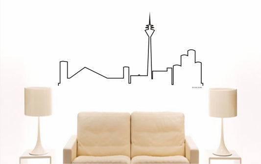 WANDTATTOO e754 Skyline Stadt - Düsseldorf (Deutschland) Design 4