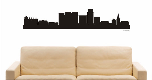 WANDTATTOO e755 Skyline Stadt - Elmshorn (Deutschland) Design 1
