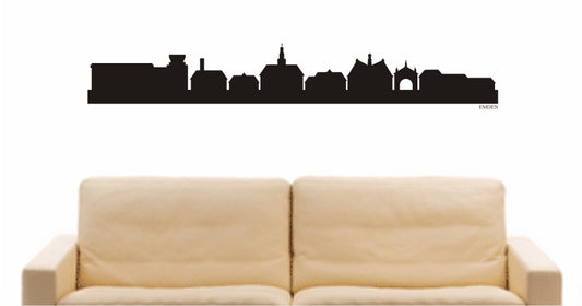 WANDTATTOO e756 Skyline Stadt - Emden (Deutschland) Design 1