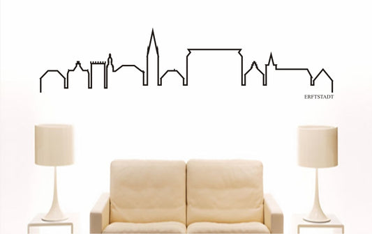 WANDTATTOO e757 Skyline Stadt - Erftstadt (Deutschland) Design 4