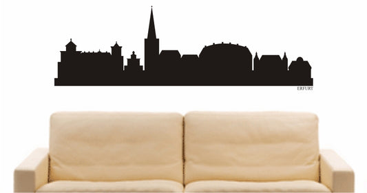 WANDTATTOO e758 Skyline Stadt - Erfurt (Deutschland) Design 1