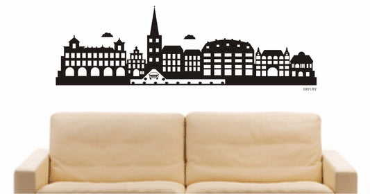WANDTATTOO e758 Skyline Stadt - Erfurt (Deutschland) Design 2