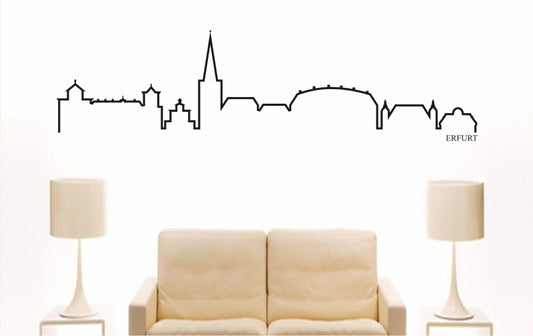 WANDTATTOO e758 Skyline Stadt - Erfurt (Deutschland) Design 4