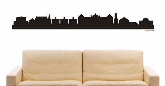 WANDTATTOO e760 Skyline Stadt - Eschweiler (Deutschland) Design 1