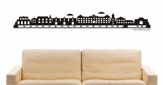 WANDTATTOO e760 Skyline Stadt - Eschweiler (Deutschland) Design 2