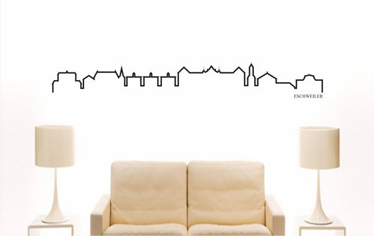 WANDTATTOO e760 Skyline Stadt - Eschweiler (Deutschland) Design 4