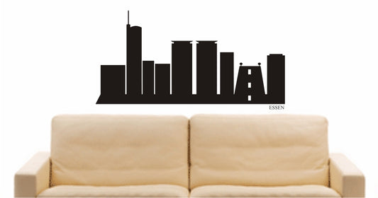 WANDTATTOO e761 Skyline Stadt - Essen (Deutschland) Design 1