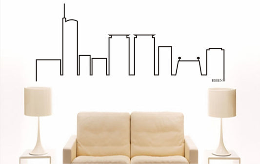 WANDTATTOO e761 Skyline Stadt - Essen (Deutschland) Design 4