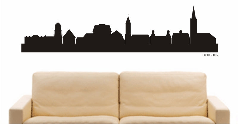 WANDTATTOO e763 Skyline Stadt - Euskirchen (Deutschland) Design 1