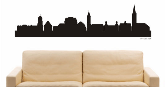 WANDTATTOO e763 Skyline Stadt - Euskirchen (Deutschland) Design 1