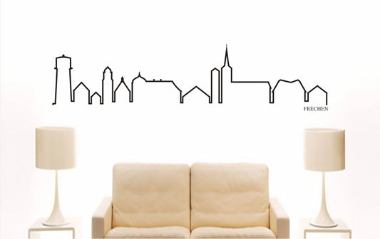WANDTATTOO e764 Skyline Stadt - Frechen (Deutschland) Design 4