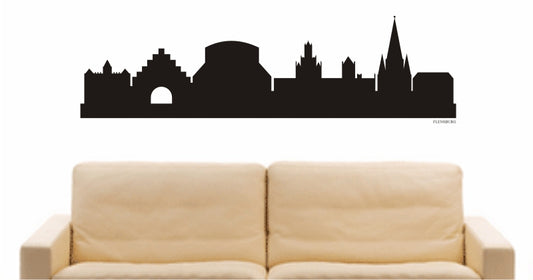 WANDTATTOO e765 Skyline Stadt - Flensburg (Deutschland) Design 1