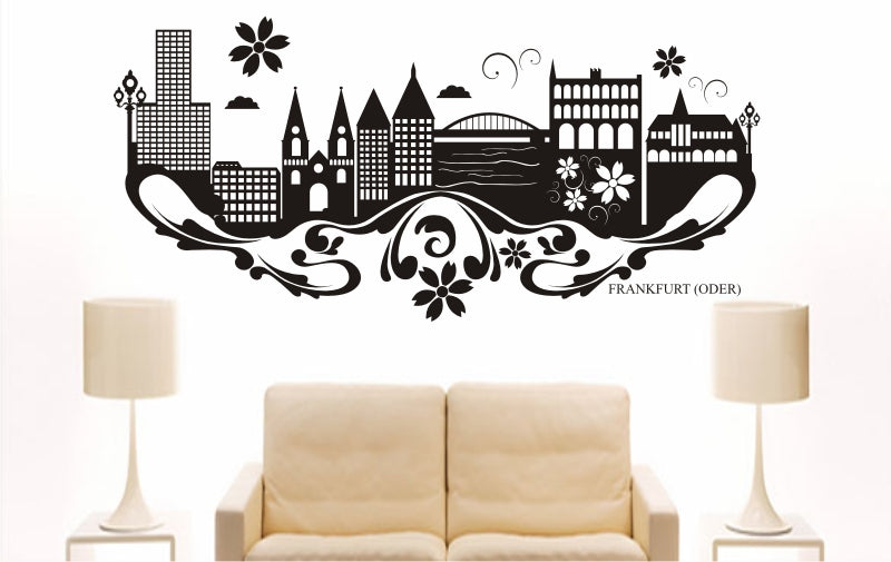WANDTATTOO e766 Skyline Stadt - Frankfurt (Deutschland) Design 3