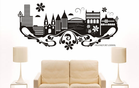 WANDTATTOO e766 Skyline Stadt - Frankfurt (Deutschland) Design 3