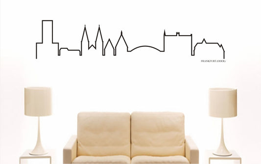 WANDTATTOO e766 Skyline Stadt - Frankfurt (Deutschland) Design 4