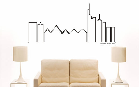 WANDTATTOO e767 Skyline Stadt - Frankfurt am Main (Deutschland) Design 4