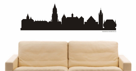 WANDTATTOO e768 Skyline Stadt - Freiburg im Breisgau (Deutschland) Design 1