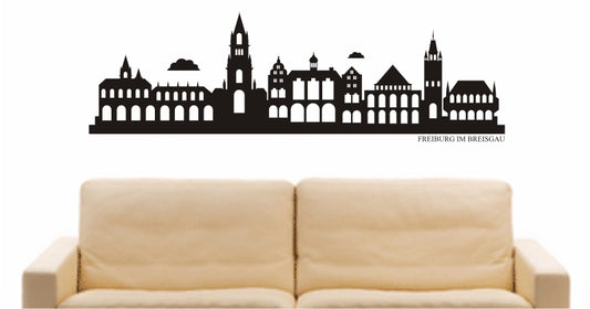 WANDTATTOO e768 Skyline Stadt - Freiburg im Breisgau (Deutschland) Design 2