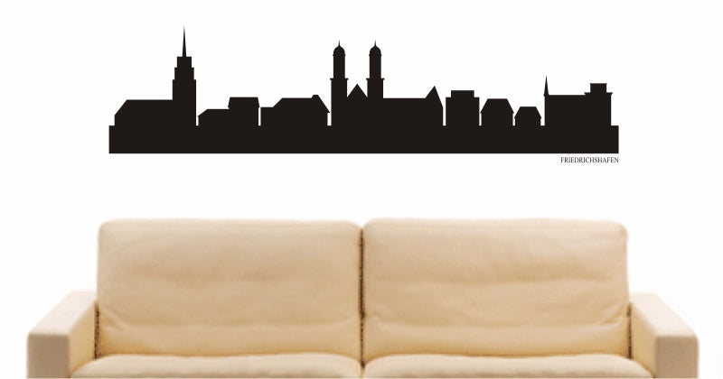 WANDTATTOO e769 Skyline Stadt - Friedrichshafen (Deutschland) Design 1