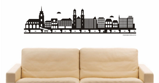 WANDTATTOO e769 Skyline Stadt - Friedrichshafen (Deutschland) Design 2