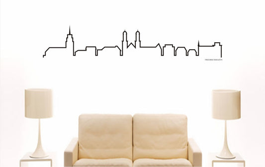 WANDTATTOO e769 Skyline Stadt - Friedrichshafen (Deutschland) Design 4