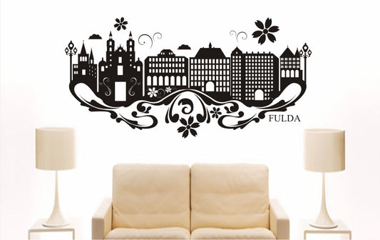 WANDTATTOO e770 Skyline Stadt - Fulda (Deutschland) Design 3