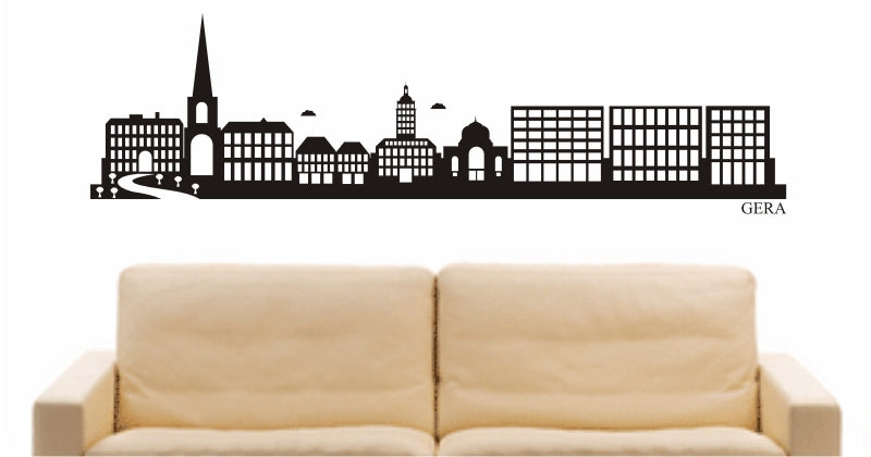 WANDTATTOO e774 Skyline Stadt - Gera (Deutschland) Design 2