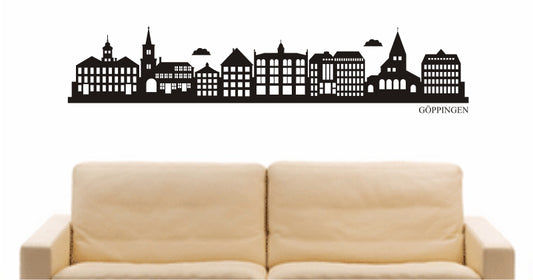 WANDTATTOO e777 Skyline Stadt - Göppingen (Deutschland) Design 2
