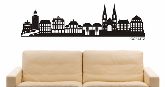 WANDTATTOO e778 Skyline Stadt - Görlitz (Deutschland) Design 2