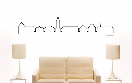 WANDTATTOO e783 Skyline Stadt - Gütersloh (Deutschland) Design 4