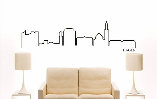 WANDTATTOO e784 Skyline Stadt - Hagen (Deutschland) Design 4