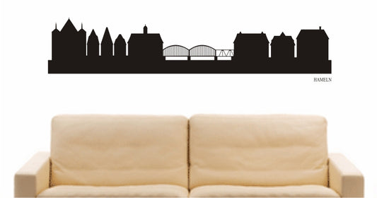 WANDTATTOO e787 Skyline Stadt - Hameln (Deutschland) Design 1