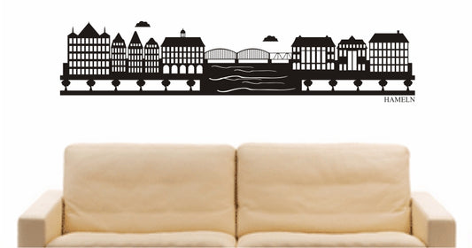 WANDTATTOO e787 Skyline Stadt - Hameln (Deutschland) Design 2