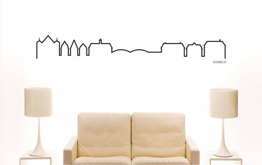 WANDTATTOO e787 Skyline Stadt - Hameln (Deutschland) Design 4