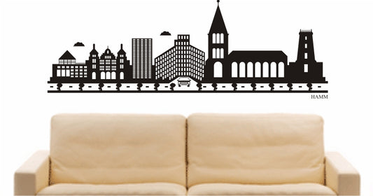 WANDTATTOO e788 Skyline Stadt - Hamm (Deutschland) Design 2