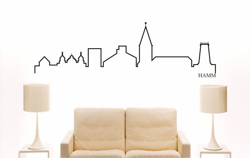 WANDTATTOO e788 Skyline Stadt - Hamm (Deutschland) Design 4