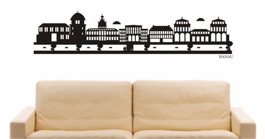 WANDTATTOO e789 Skyline Stadt - Hanau (Deutschland) Design 2