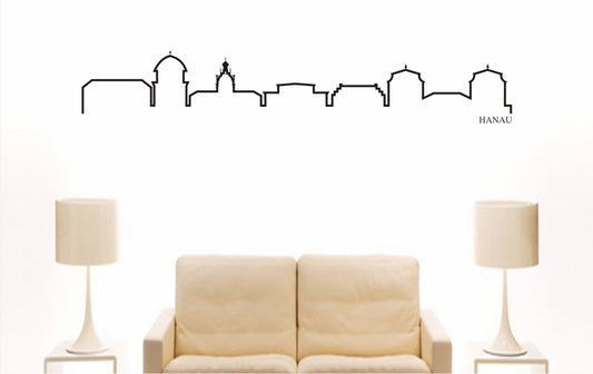 WANDTATTOO e789 Skyline Stadt - Hanau (Deutschland) Design 4