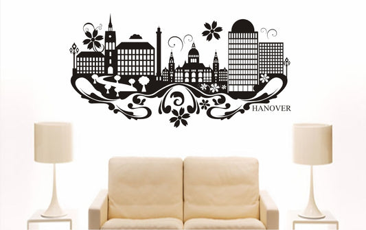 WANDTATTOO e790 Skyline Stadt - Hannover (Deutschland) Design 3