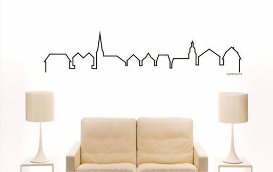 WANDTATTOO e791 Skyline Stadt - Hattingen (Deutschland) Design 4