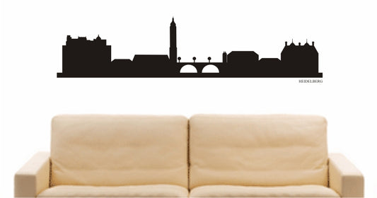 WANDTATTOO e792 Skyline Stadt - Heidelberg (Deutschland) Design 1
