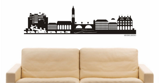 WANDTATTOO e792 Skyline Stadt - Heidelberg (Deutschland) Design 2