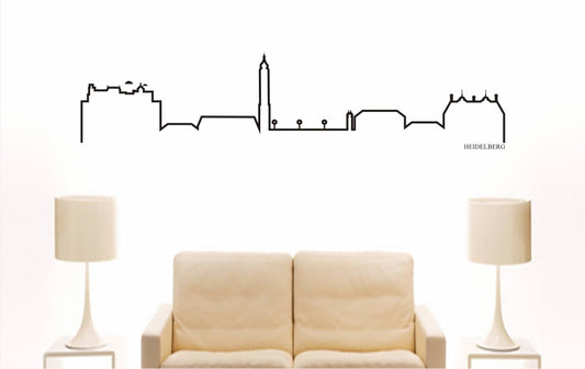 WANDTATTOO e792 Skyline Stadt - Heidelberg (Deutschland) Design 4