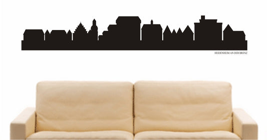 WANDTATTOO e793 Skyline Stadt - Heidenheim an der Brenz (Deutschland) Design 1