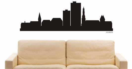 WANDTATTOO e794 Skyline Stadt - Heilbronn (Deutschland) Design 1