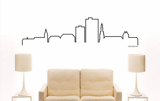 WANDTATTOO e794 Skyline Stadt - Heilbronn (Deutschland) Design 4