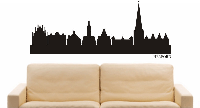 WANDTATTOO e795 Skyline Stadt - Herford (Deutschland) Design 1